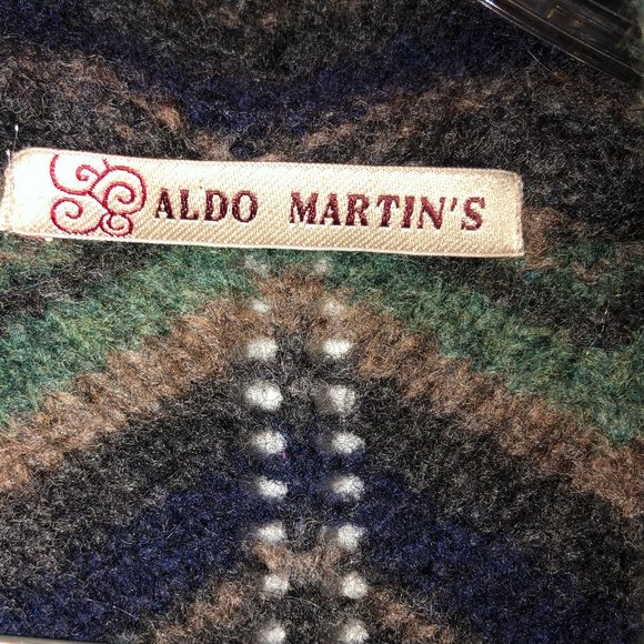 aldo martin's SPAIN ALPACA Chevron stripe designer luxurious  light ponc… - Picture 2 of 4